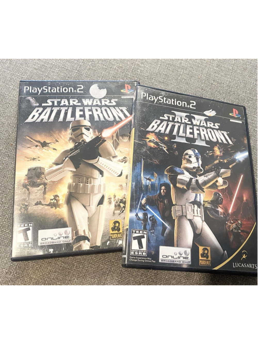 PS2 Star Wars Battlefront I & II Lot CIB Complete PlayStation 2 Tested Manuals